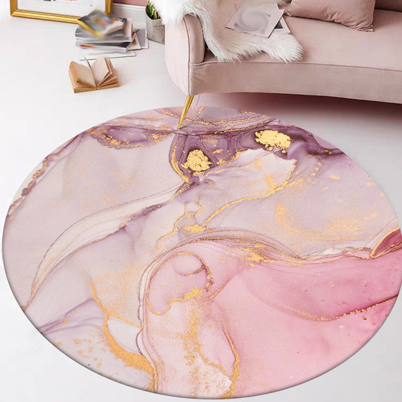 Moderne woonkamer vloerkleed in roze abstracte aquarel schilderij print tapijten tapijten polyester niet-slip wasbaar gebied kleed