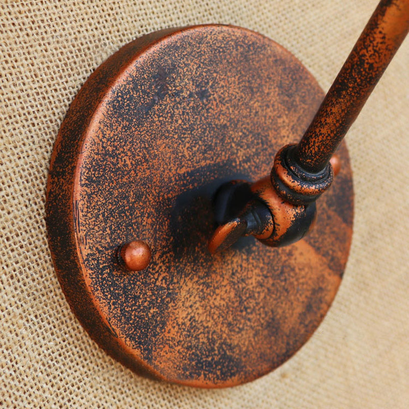 1 Lampenwandbeleuchtung Vintage Industrial Tapered Schatten Metall Wandleuchte in Schwarz/Rost für den Untersuchungsraum