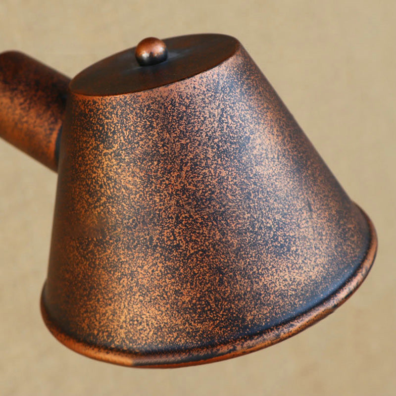 1 Lampenwandbeleuchtung Vintage Industrial Tapered Schatten Metall Wandleuchte in Schwarz/Rost für den Untersuchungsraum