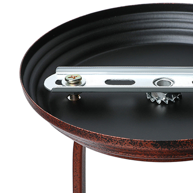 Metallic Saucer Sconce Wall Lighting Antique Style 1 Bulb Corridor Wall Sconce Lamp in Black/Rust