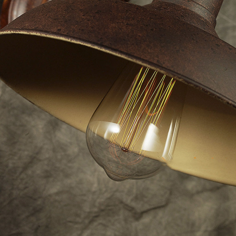 LAMPE DE MUR DE MUR ANTIQUÉE BARN 1 LUMIÈRE ÉCLAINEMENT DE MONNE DE FER LET