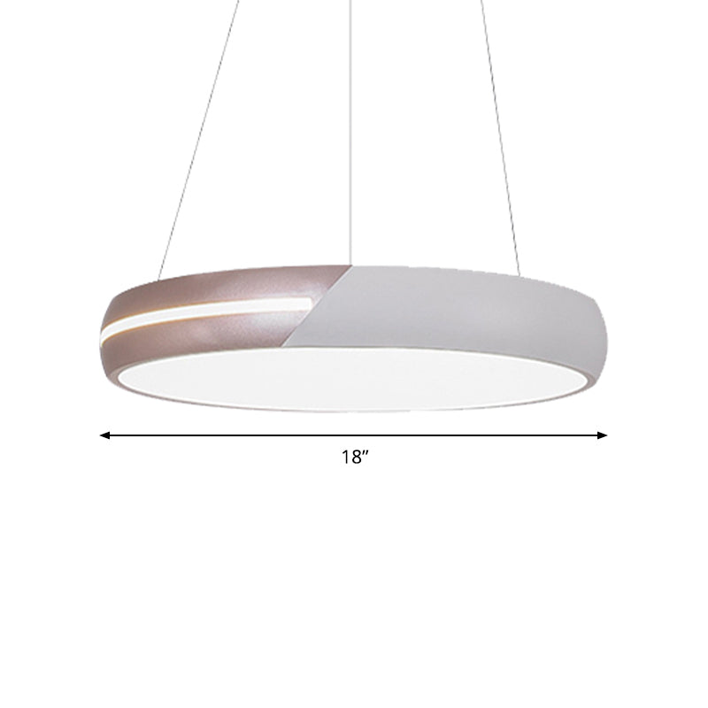 Rose Gold Ring Suspension Licht Modern Led Metal Hanging Light Farmture voor eetkamer, 18 "/19" /21,5 "/30" breed