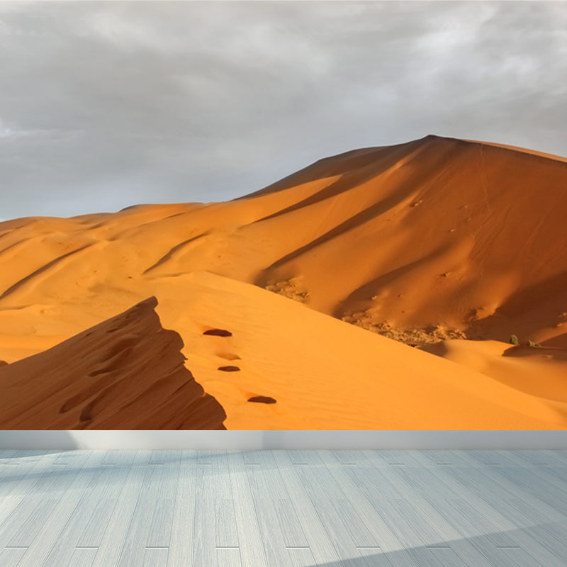 Modern Desert Hillock Wallpaper Mural Yellow Bedroom Wall Art, Personalized Size