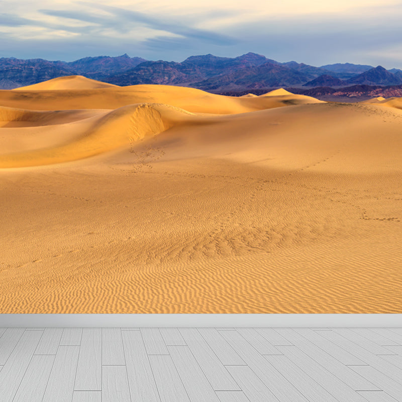 Moisture Resistant Desert Hills Mural Decal Contemporary Non-Woven Fabric Wall Covering, Custom Size