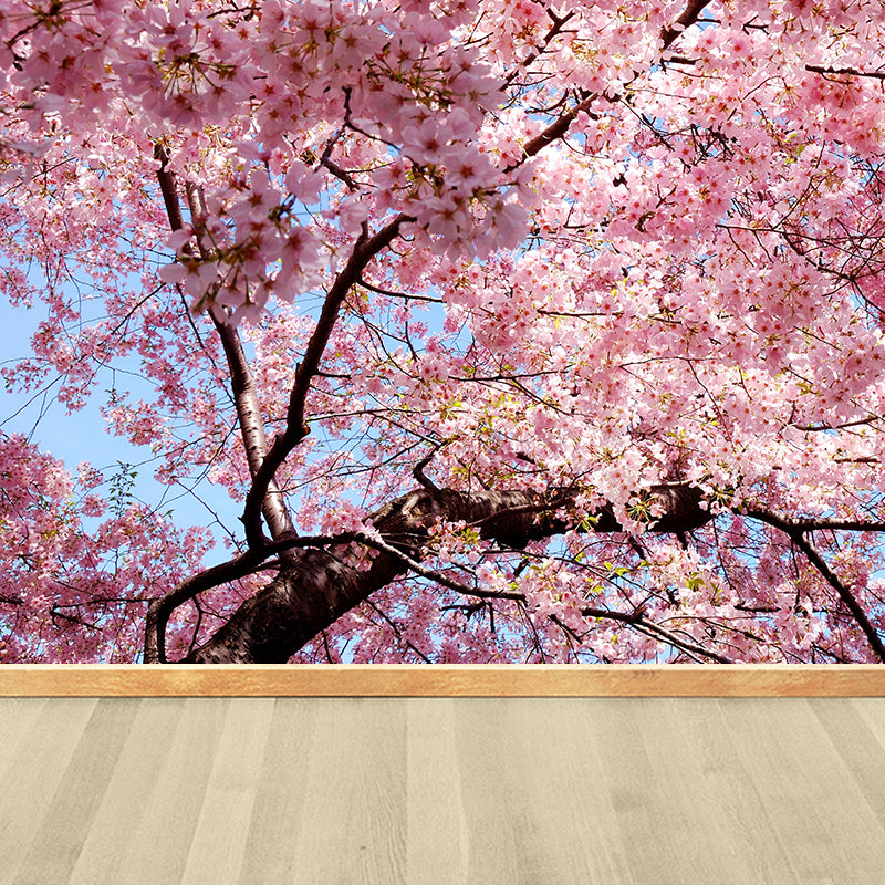 Photography Style Flower Mural Wallpaper for Interior Wall, Pink, Made to Measure
