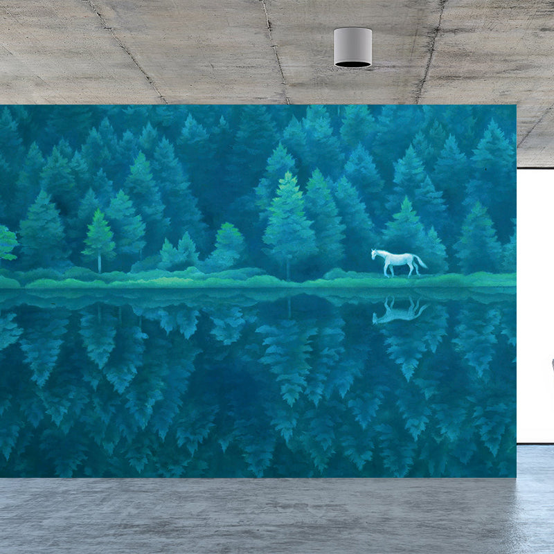 Jungle Mural Wallpaper Modern Decorative Boys Room Wall Art, Custom Size Available