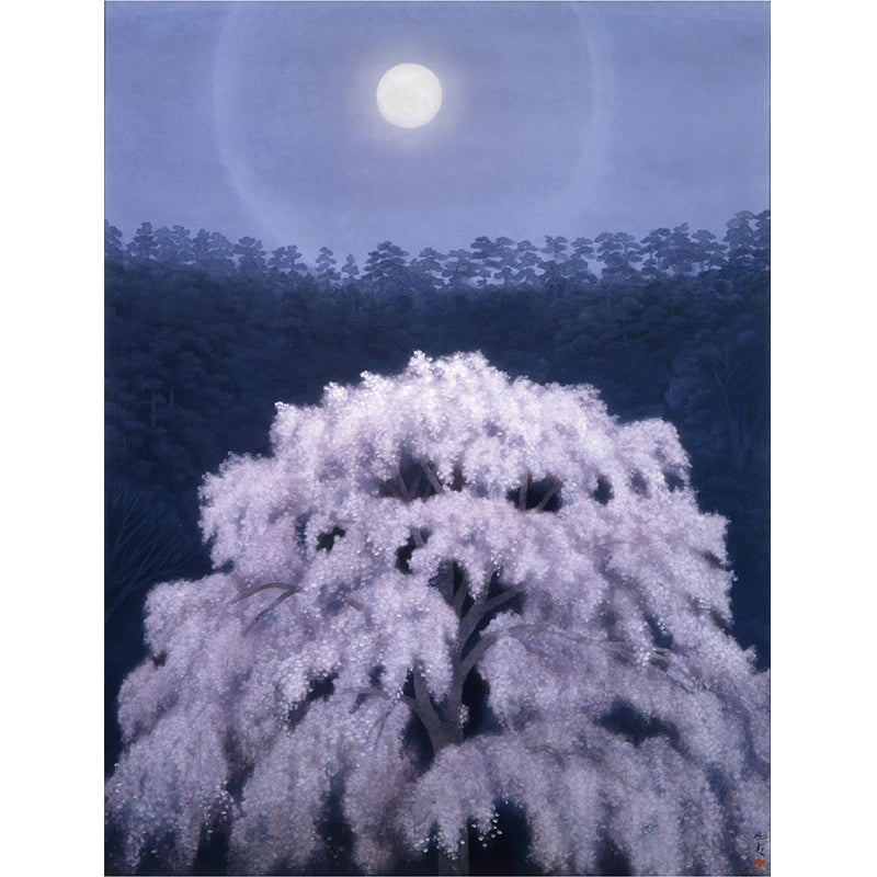 Stain Resistant Cherry Tree Mural Non-Woven Cloth Modern Wall Art for Girls Room