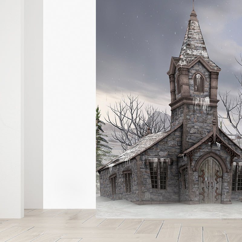 House Wall Mural Modern Decorative Living Room Wall Covering, Custom Size Available