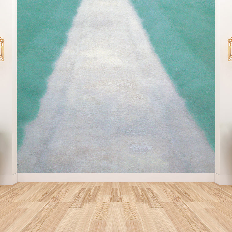 Meadow and Path Wall Mural Modern Decorative Dining Room Wall Art, Custom Printed