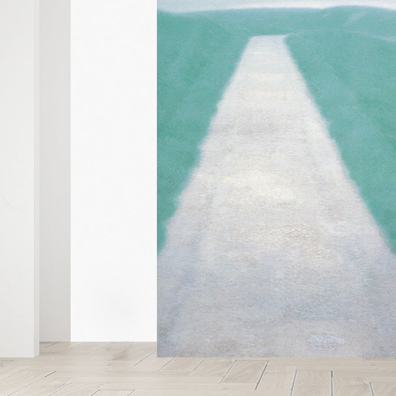 Meadow and Path Wall Mural Modern Decorative Dining Room Wall Art, Custom Printed