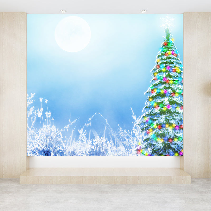 Mehrfarbiger Kiefernbaum-Wandaufkleber, moderne dekorative Wandkunst für den Innenbereich, personalisierbar