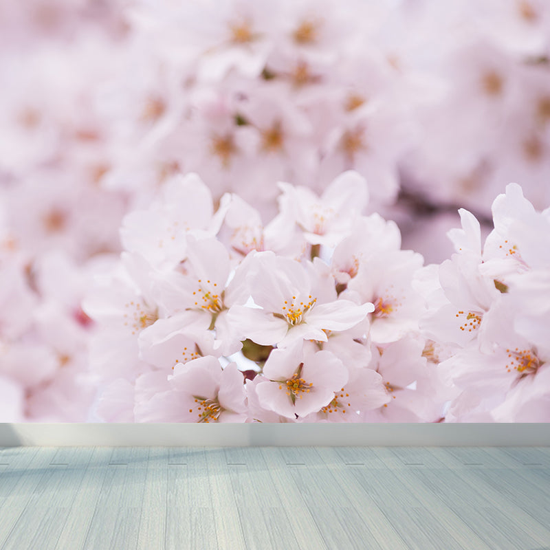 Washable Cherry Mural Non-Woven Fabric Contemporary Wall Decor for House Interior