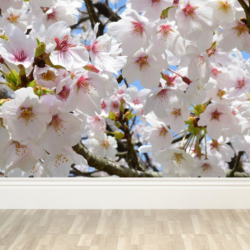 Moisture Resistant Cherry Wall Mural Non-Woven Modern Wall Decor for Dining Room