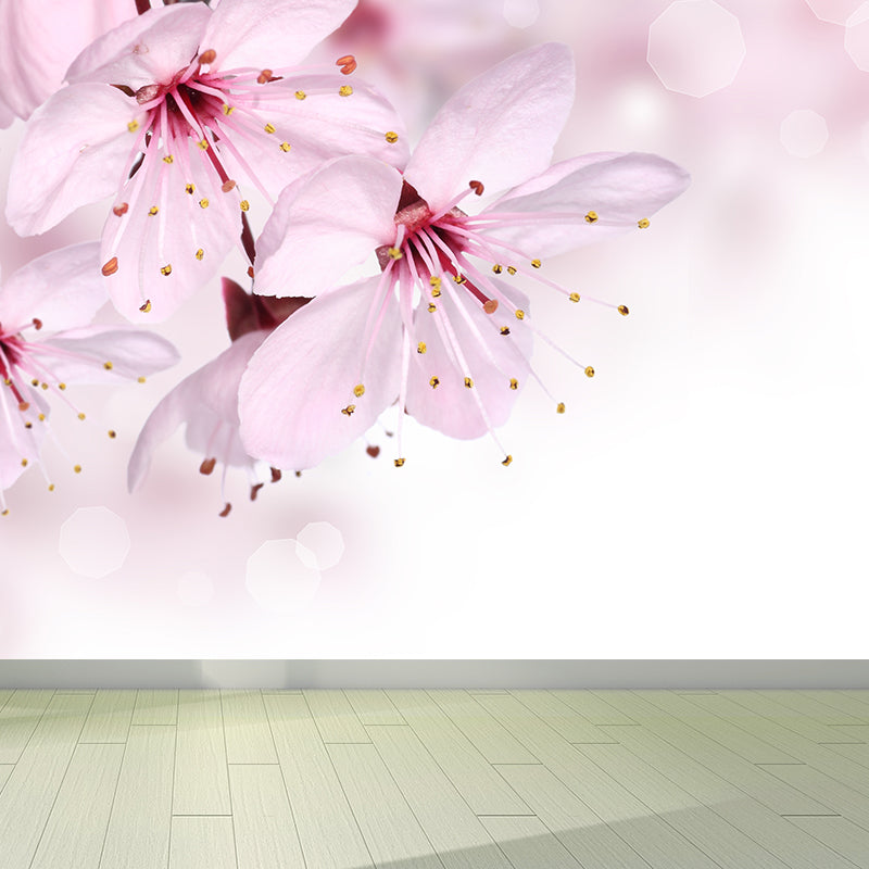 Stain Resistant Floral Printed Mural Non-Woven Modern Wall Decor for House Interior