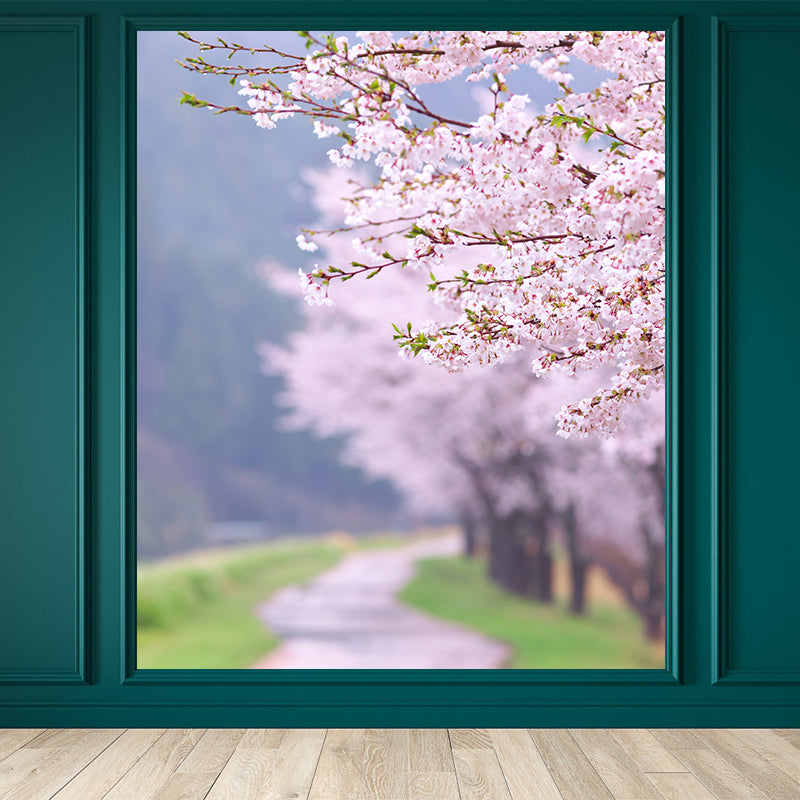 Water Resistant Floral Design Mural Decal Non-Woven Modern Wall Art for Wall Interior