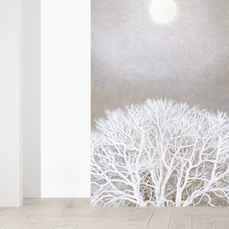 Stain Protection Tree Mural Decal Non-Woven Material Modern Wall Decor for Kitchen