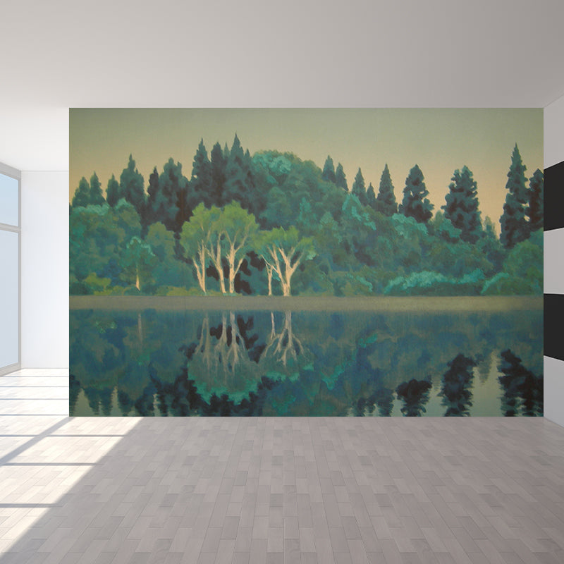 House Decor Riverside Forest Mural Decal Customized Modern Wall Covering for Kitchen