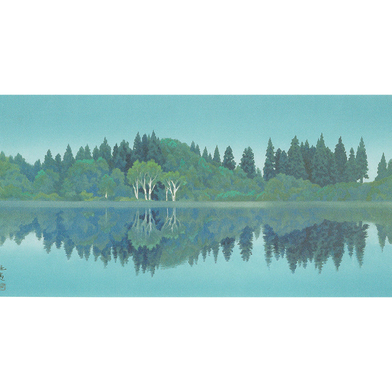 Blue Riverside Woodland Mural Wallpaper Botanical Contemporary Stain Resistant Wall Art
