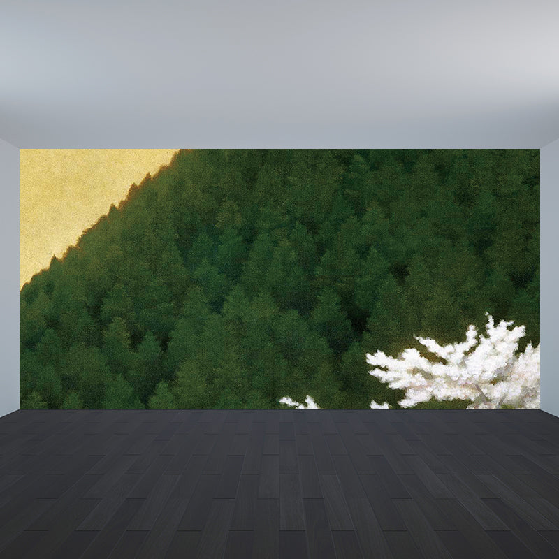 Botanical Scene Wall Mural Contemporary Decorative Bathroom Wall Covering, Personalize