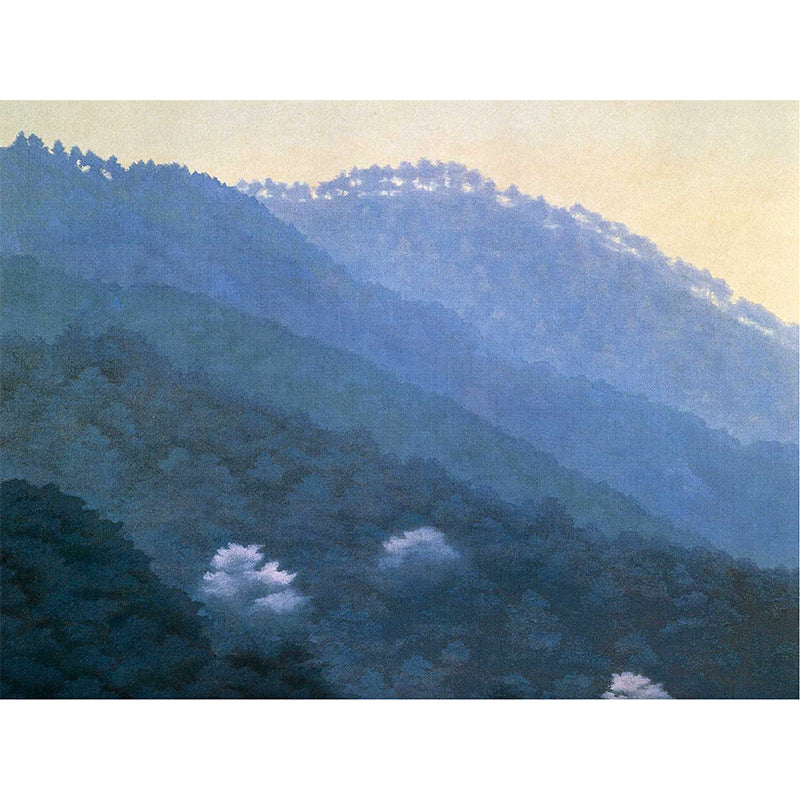 Turquoise Mountain Mural Decal Moisture Protection Contemporary Bedroom Wall Decor