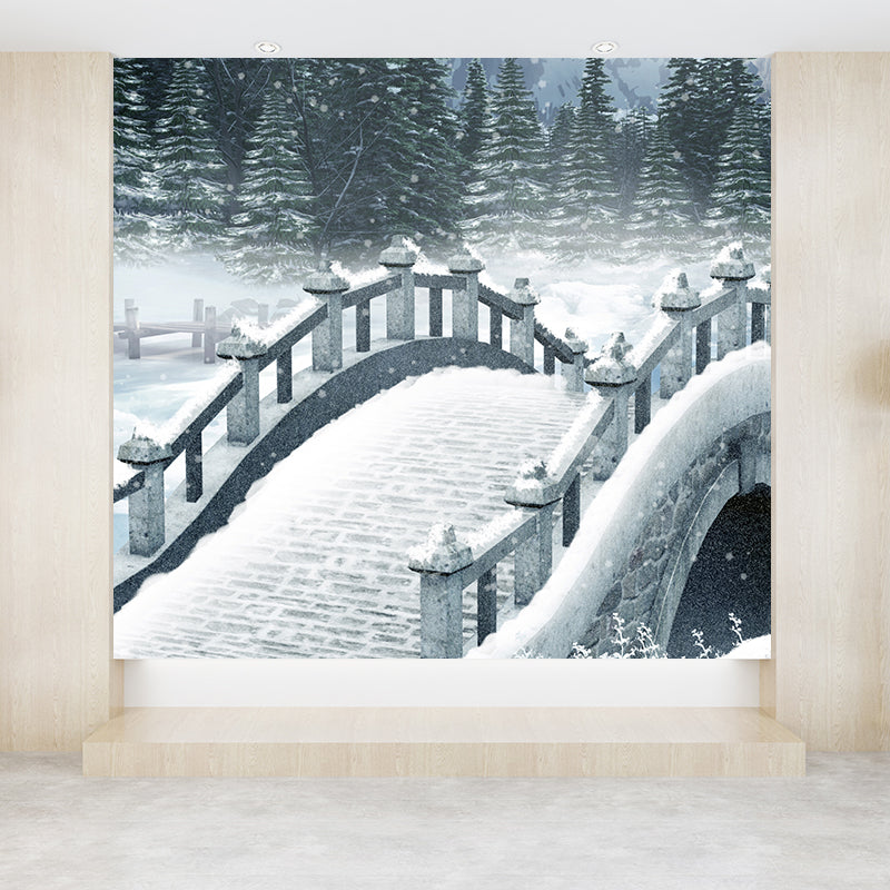 Extra Large Arch Bridge Mural White Non-Woven Wall Art for Home Decor, Personalised