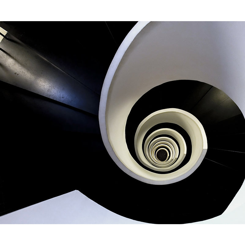 Modern Whirling Pattern Wall Mural Black and White Bedroom Wall Decor, Made to Measure