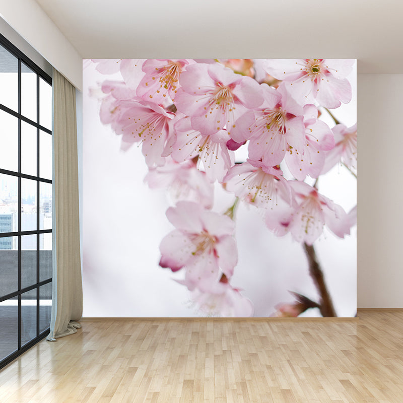 Water Resistant Cherry Mural Wallpaper Non-Woven Modern Wall Covering for House Interior