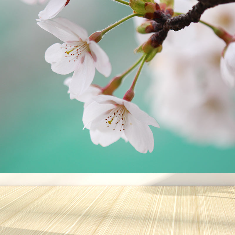 Moisture Resistant Floral Mural Decal Customized Contemporary Wall Art for Kitchen