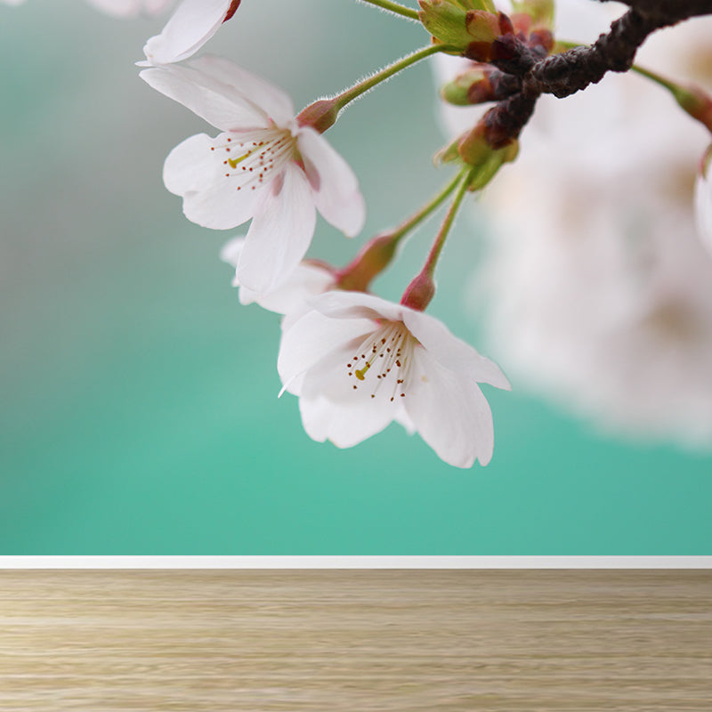 Moisture Resistant Floral Mural Decal Customized Contemporary Wall Art for Kitchen