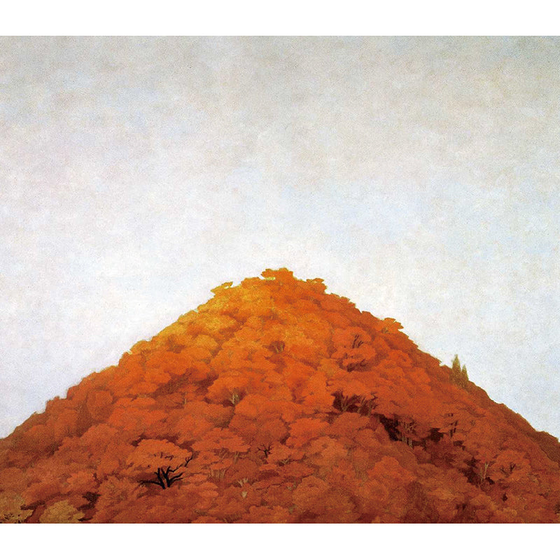 Modern Hills Wall Mural Non-Woven Stain-Proofing Orange Wall Covering for Boys Room