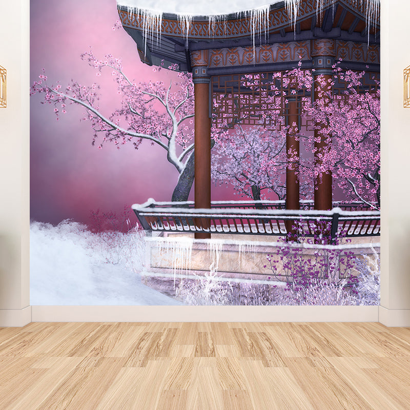 House Decor Pavilion Mural Decal Customized Contemporary Wall Covering for Kitchen