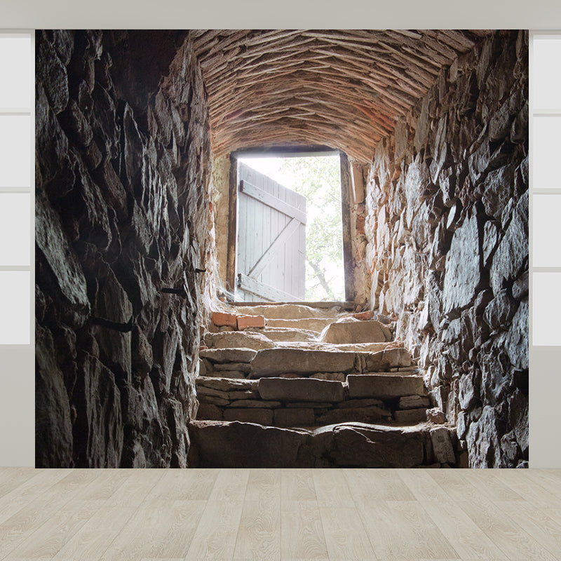 Pewter Cellar Stairway Wall Mural Water-Proof Modernist Dining Room Wall Decoration