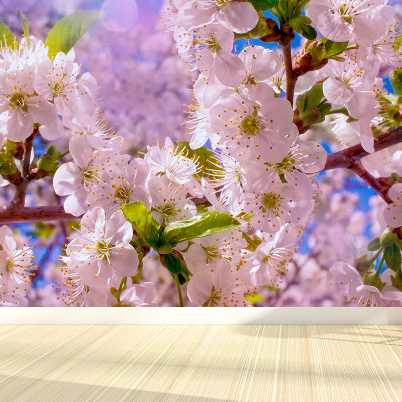 Giant Cherry Mural Decal White Non-Woven Fabric Wall Art for Wall Decor, Made to Measure