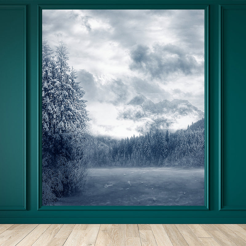 Pine Forest Wall Mural Modern Decorative Dining Room Wall Covering, Custom Printed