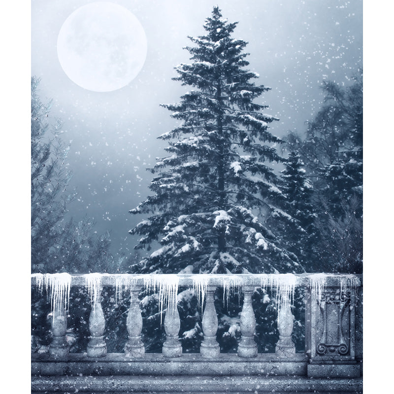 White Balcony and Moon Mural Decal Moistureproofing Modern Bedroom Wall Covering