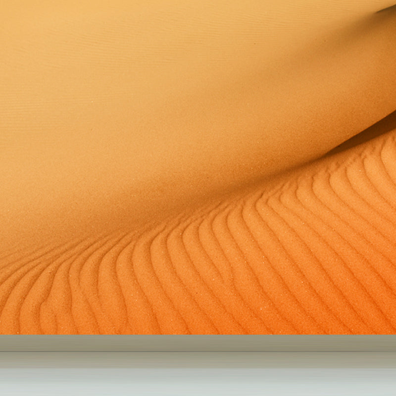 Big Ripple-Look Dune Mural Wallpaper Yellow Non-Woven Wall Art, Washable, Custom Made