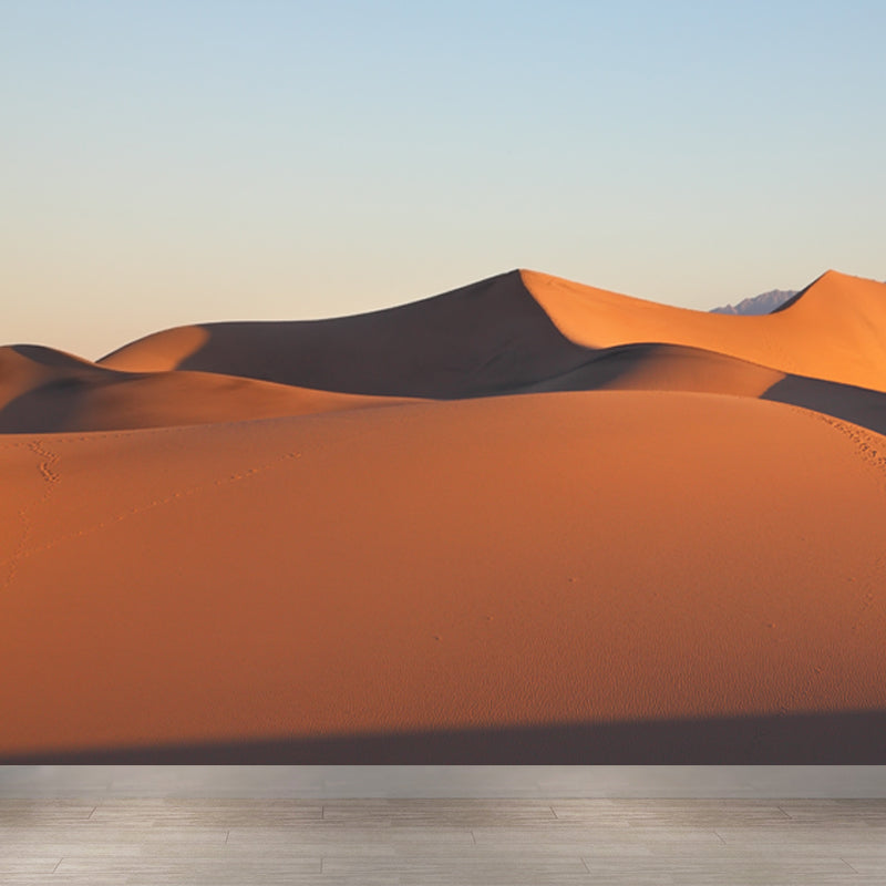 Modern Dune View Wallpaper Mural Yellow Stain Resistant Wall Art for Living Room