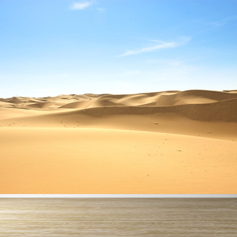 Endless Dune Sea Mural Wallpaper Living Room Desert Scene Wall Covering, Made to Measure