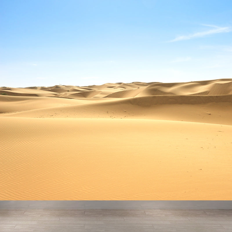 Endless Dune Sea Mural Wallpaper Living Room Desert Scene Wall Covering, Made to Measure