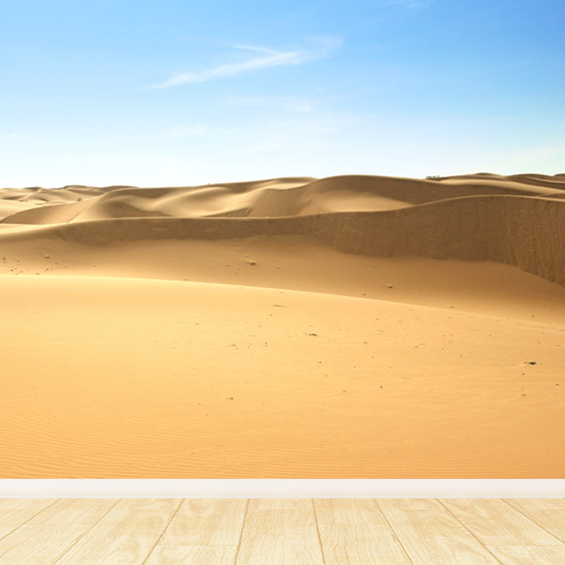 Endless Dune Sea Mural Wallpaper Living Room Desert Scene Wall Covering, Made to Measure