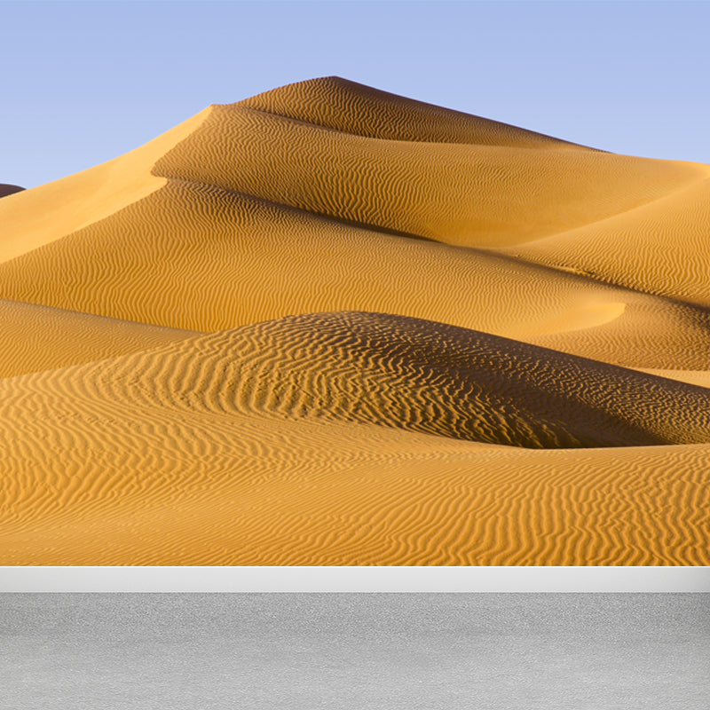 Yellow Dunes Wall Paper Mural Moisture Resistant Wall Covering for Accent Wall, Custom
