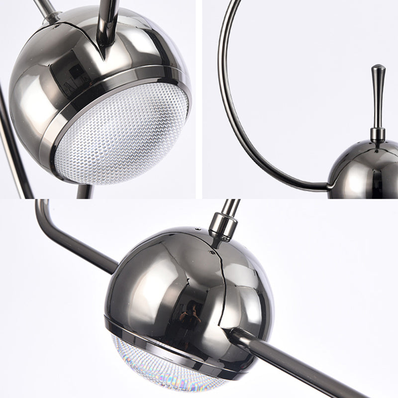 Rectangulaire / triangulaire / circulaire Cadre de fil Plafond Pendant Métal contemporain 1 Light Chrome / Gol Pendant Lightture pour chambre à coucher