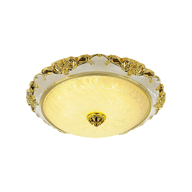 Traditional Round Massimale Flush Montaggio Sfaccettato Bianco LED Flush Light Fixture in Silver / Gold, 12 "/16" /19.5 " Larghezza