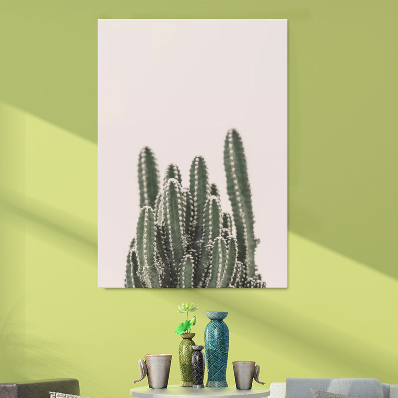 Toile murale avec plantes tropicales, décoration murale multi-pièces aux couleurs douces pour le salon