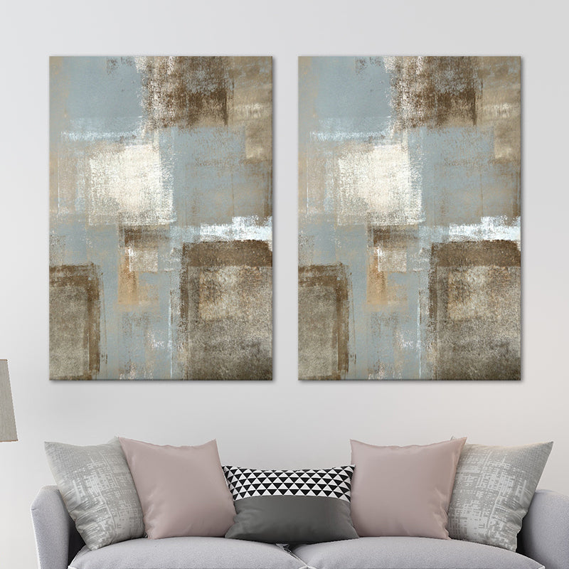 Textured Distressed Painting Canvas Print Contemporary Wall Art for Living Room