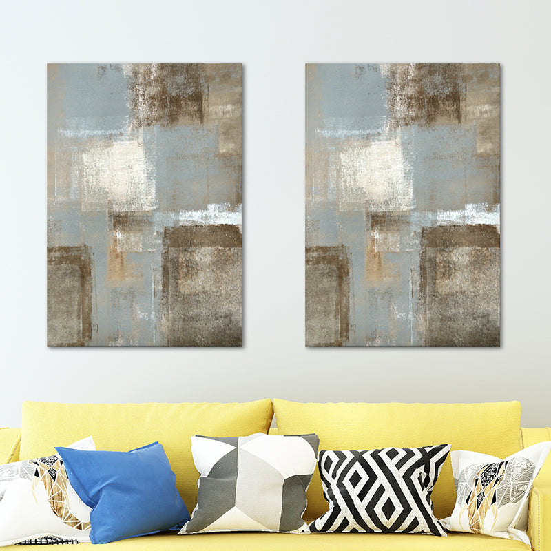Textured Distressed Painting Canvas Print Contemporary Wall Art for Living Room