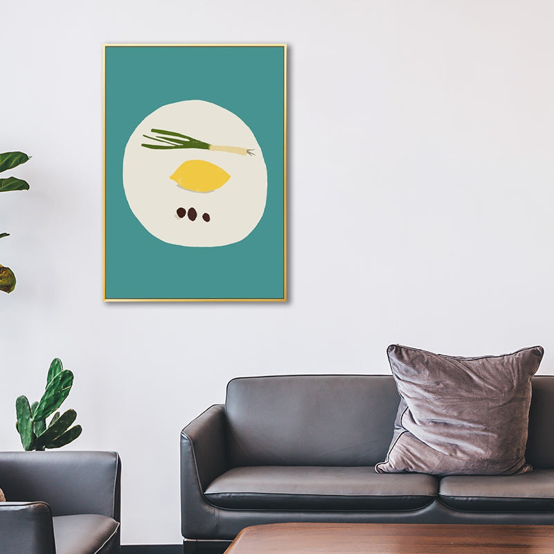Light Color Nordic Art Print A Plate of Fruit Painting Canvas for Home Decoration