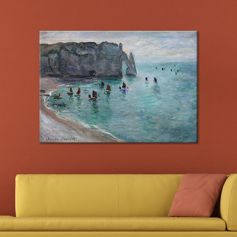 Toile d'art mural moderne couleur Pastel, peinture en arc de mer, décoration murale pour salon