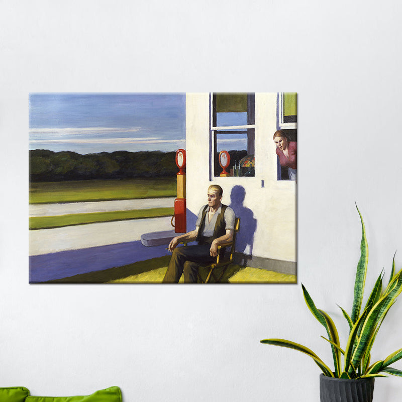 Edward Hopper Scenery Wall Art Modern Style Textured Canvas Print for Home Pathway