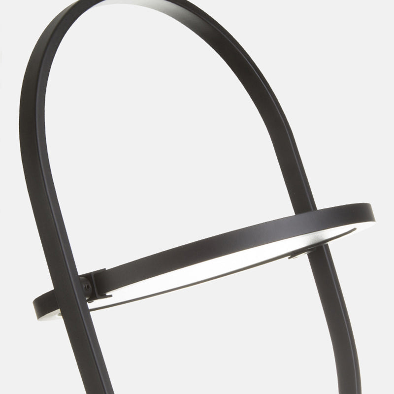 Suspension ovale plafonnier simplicité en métal LED pendentif noir, horizontal / vertical